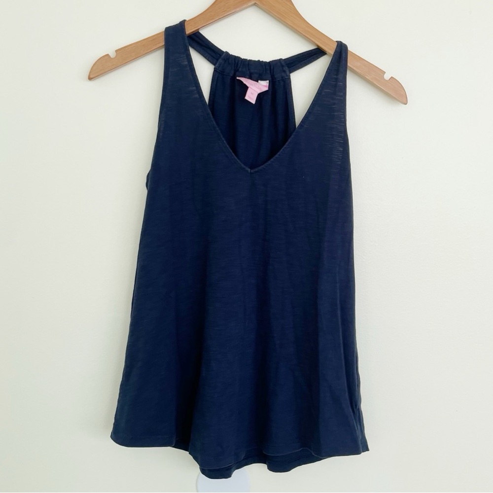 Lilly Pulitzer Minka Trapeze Tank Top Navy Blue XS Extra Small - Picture 4 of 10